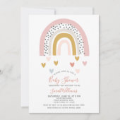Moderne regenboogsprinkhals Baby shower Kaart (Voorkant)