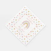 Moderne regenboogsprinkhals Baby shower Servet (Hoek)