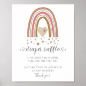 Moderne regenboogstaren meisje Daper Raffle Poster (Voorkant)