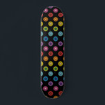 Moderne regenboogstlitter Dot Shimmer Patroon Persoonlijk Skateboard<br><div class="desc">Dit moderne ontwerp is voorzien van een kleurrijk regenboog glitter stippelpatroon #schaats #skateboard #skateboarding #skater #sports #fun #outdoor #rainbow #glitter #girly #lgbt #pride</div>