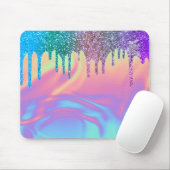 Moderne regenboogstollen maken ombre Holographic Muismat (Met muis)