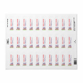Moderne regenboogstreep etiket (Full Sheet)