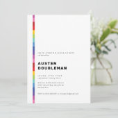 Moderne regenboogstreep komt uit partij kaart (Staand voorkant)