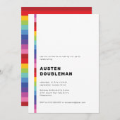 Moderne regenboogstreep komt uit partij kaart (Voorkant / Achterkant)