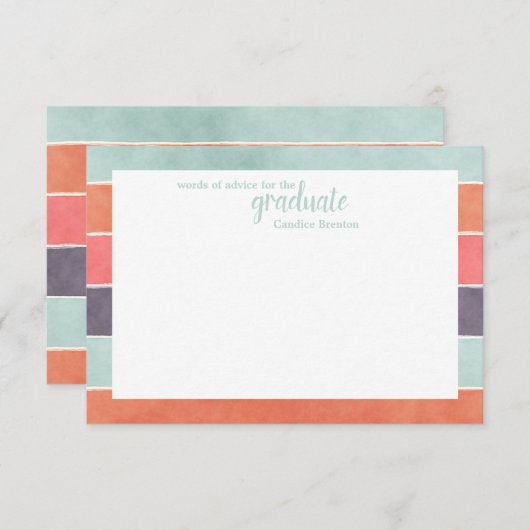 Moderne regenboogstripes Word Kaarten van advies (Voorkant / Achterkant)