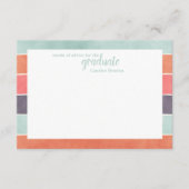 Moderne regenboogstripes Word Kaarten van advies (Voorkant)