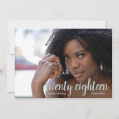 Moderne regenboogstrips Afstuderen foto-uitvinding Kaart (Voorkant)