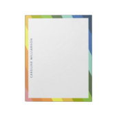 Moderne regenboogstrips Geometrisch geïndividualis Notitieblok (Linkerzijde)