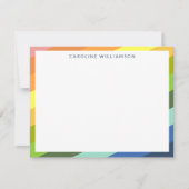 Moderne regenboogstrips Geometrisch geïndividualis Notitiekaartje (Voorkant)