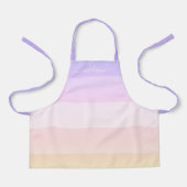 Moderne regenboogstrips met scriptnaam apron schort (Voorkant)