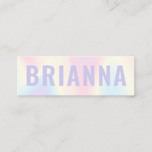 Moderne regenboogtrendy moderne minimale mini visitekaartje (Voorkant)