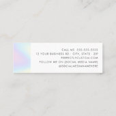 Moderne regenboogtrendy moderne minimale mini visitekaartje (Achterkant)