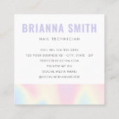 Moderne regenboogtrendy moderne minimale vierkante visitekaartje (Achterkant)