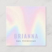 Moderne regenboogtrendy moderne minimale vierkante visitekaartje (Voorkant)