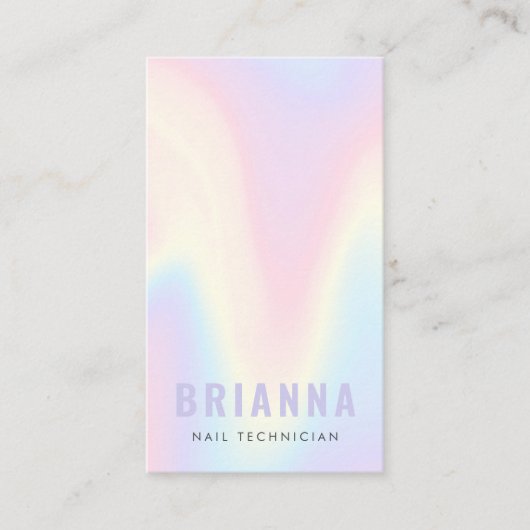 Moderne regenboogtrendy moderne minimale visitekaartje (Voorkant)