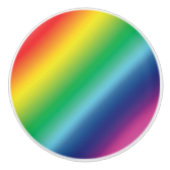 Moderne regenboogverloopkleuren maken patroon leuk keramische knop (Voorkant)