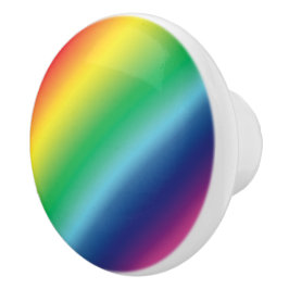 Moderne regenboogverloopkleuren maken patroon leuk keramische knop