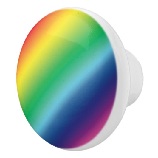 Moderne regenboogverloopkleuren maken patroon leuk keramische knop (Rechts)