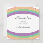 Moderne regenboogweddenschap bespaart de datum (Achterkant)