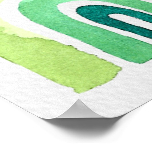 Moderne regenboogzure Kind Poster (Hoek)