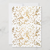 Moderne regeringspartij Gold Black Balloons Announ Kaart (Achterkant)