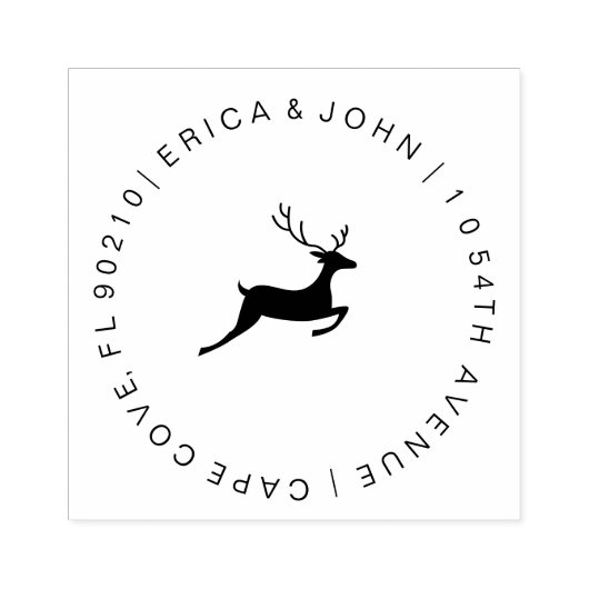 Moderne Reindeer rubberstempel (Afrduk)