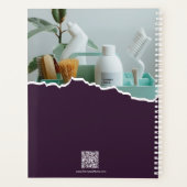 Moderne reiniger Paarse promotie Planner (Achterkant)