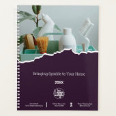 Moderne reiniger Paarse promotie Planner (Voorkant)