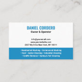 Moderne reiniging van Blue Power Wash Visitekaartje (Achterkant)