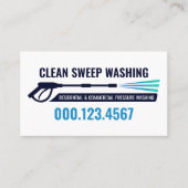Moderne reiniging van Blue Power Wash Visitekaartje (Voorkant)