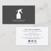 Moderne reiniging van wit en grijs visitekaartje (Voorkant / Achterkant)