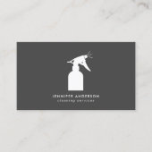 Moderne reiniging van wit en grijs visitekaartje (Voorkant)