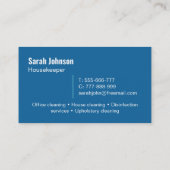 Moderne reinigingsdiensten en ontsmettingsbedrijve visitekaartje (Achterkant)