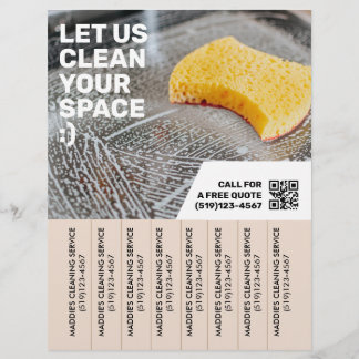 Moderne reinigingsservice demontage flyer