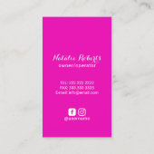Moderne reinigingsservice - Hot-roze sproei en blo Visitekaartje (Achterkant)