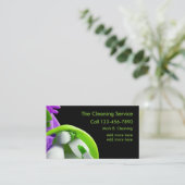 Moderne reinigingsservice krachtig visitekaartje (Staand voorkant)