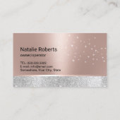 Moderne reinigingsservice Roos Gold Floral Spray Visitekaartje (Achterkant)
