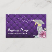 Moderne reinigingsservice Silver Spray Luxury Paar Visitekaartje (Voorkant)