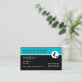 Moderne reinigingsservice — unieke Visitekaartjes (Staand voorkant)