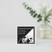 Moderne reinigingsservice vierkante visitekaartje (Staand voorkant)