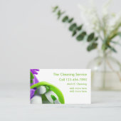Moderne reinigingsservice visitekaartje (Staand voorkant)