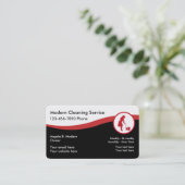 Moderne reinigingsservice visitekaartje (Staand voorkant)