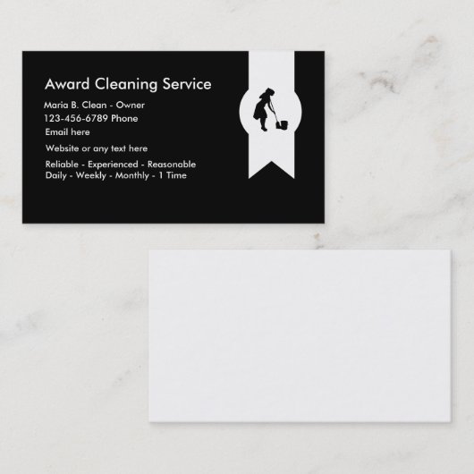Moderne reinigingsservice visitekaartje (Voorkant / Achterkant)