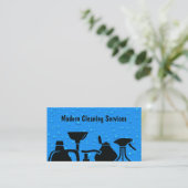 Moderne reinigingsservices - Onafhankelijk ontwerp Visitekaartje (Staand voorkant)