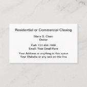 Moderne reinigingsservices - Onafhankelijk ontwerp Visitekaartje (Achterkant)