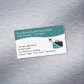 Moderne reisadviseur Agent Broker Magnetisch Visitekaartje (Voorbeeld)