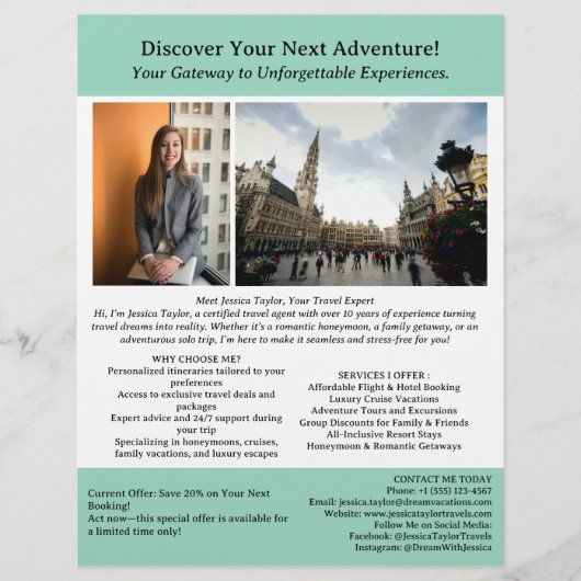 Moderne Reisagent Flyer (Voorkant)