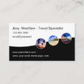 Moderne reisagent specialist visitekaartje (Voorkant)