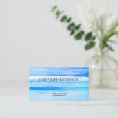 Moderne reisagent voor verkenner van touroperator visitekaartje (Staand voorkant)