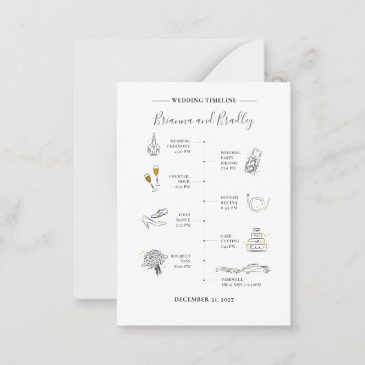 Moderne reisroute op woensdag notitiekaartje (Voorkant)